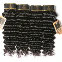 

big deal free shipping virgin hair bundle deep wave human hair weave 4 pieces/set