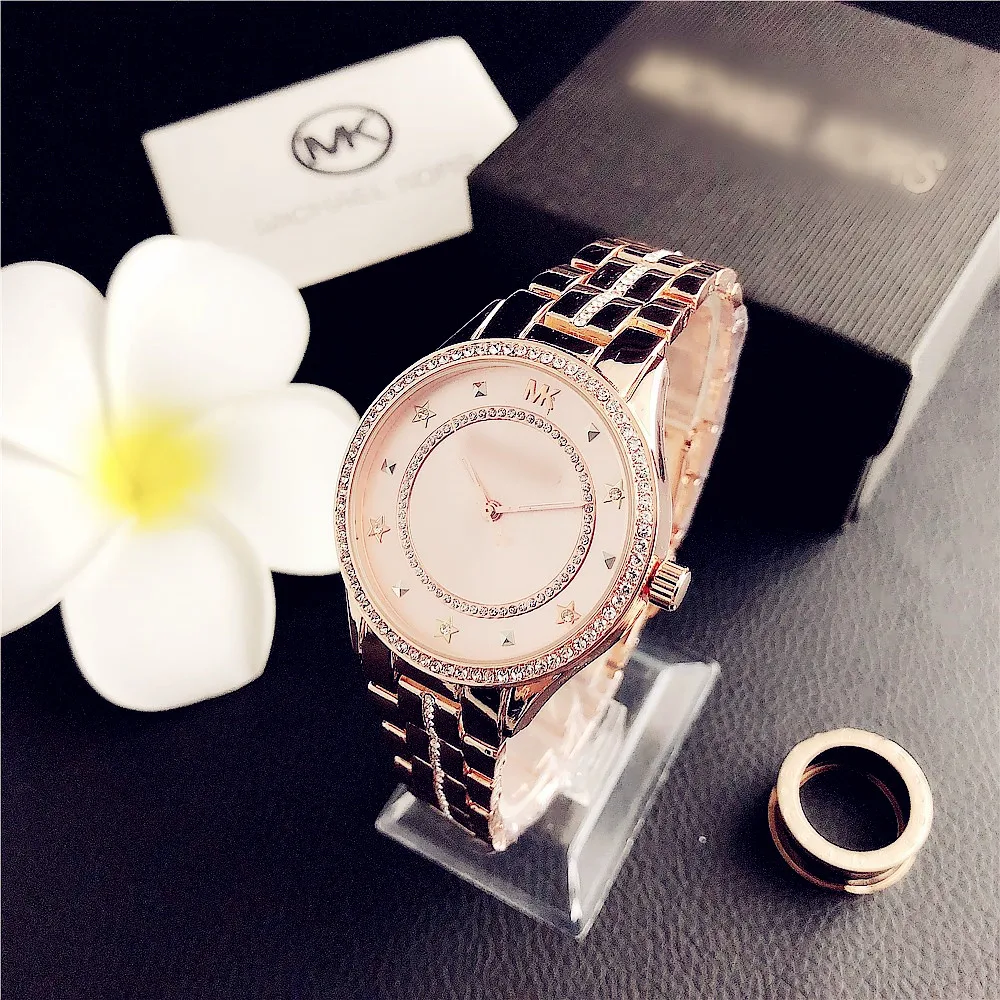 rhinestone women quartz analog