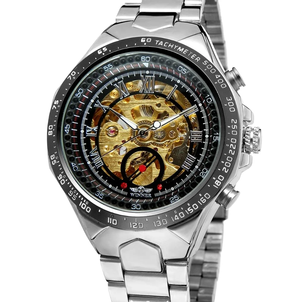 

Winner brand Luxury Masculine Men Automatic Steel Watch From China Maker With Cheap Price Sale Online