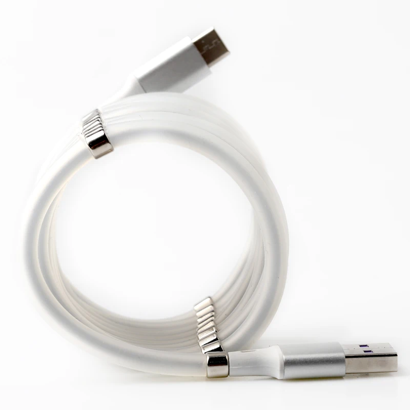 

redesigned easy coil supercalla type c magnetic charging cable, White