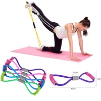 

2020 Hot Yoga Gum Fitness Resistance 8 Word Chest Expander Rope Workout Muscle Fitness Rubber Elastic Bands for Sports Exercise