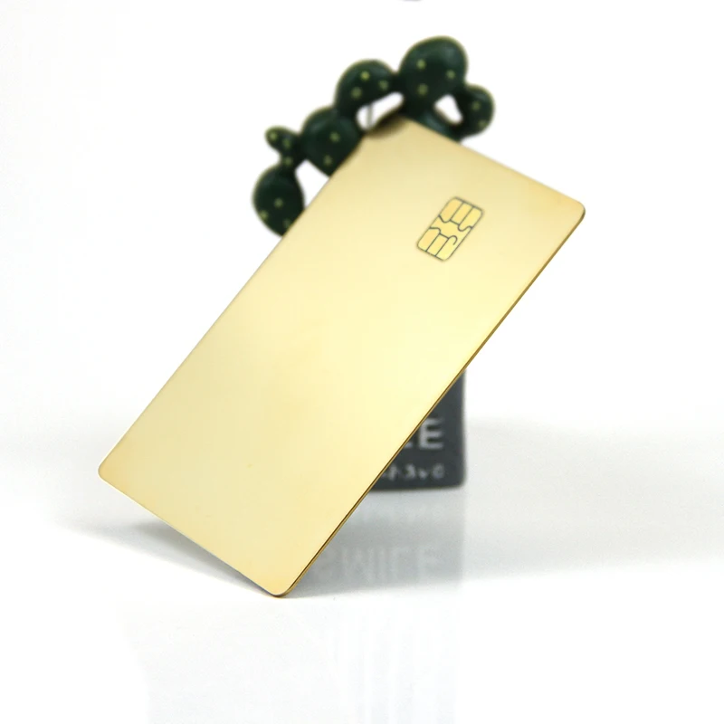 
24K gold plated gold bar stainless steel etched blank visa credit cards 