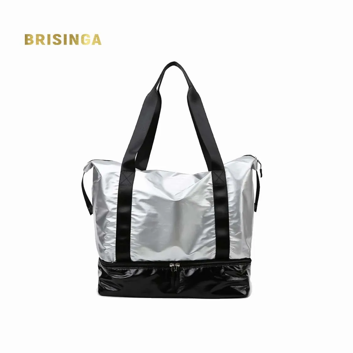 

Wholesale premium promotional foldable gym sport duffel bag sports duffel bag, Silver