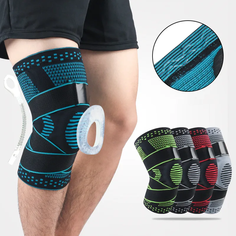 

1PC Sports Knee pad Wrap Bandage Pressure Protector Brace Compression Sleeve Non-Slip Running Hiking Soccer Meniscus Arthritis, Black,grey,blue,green,red