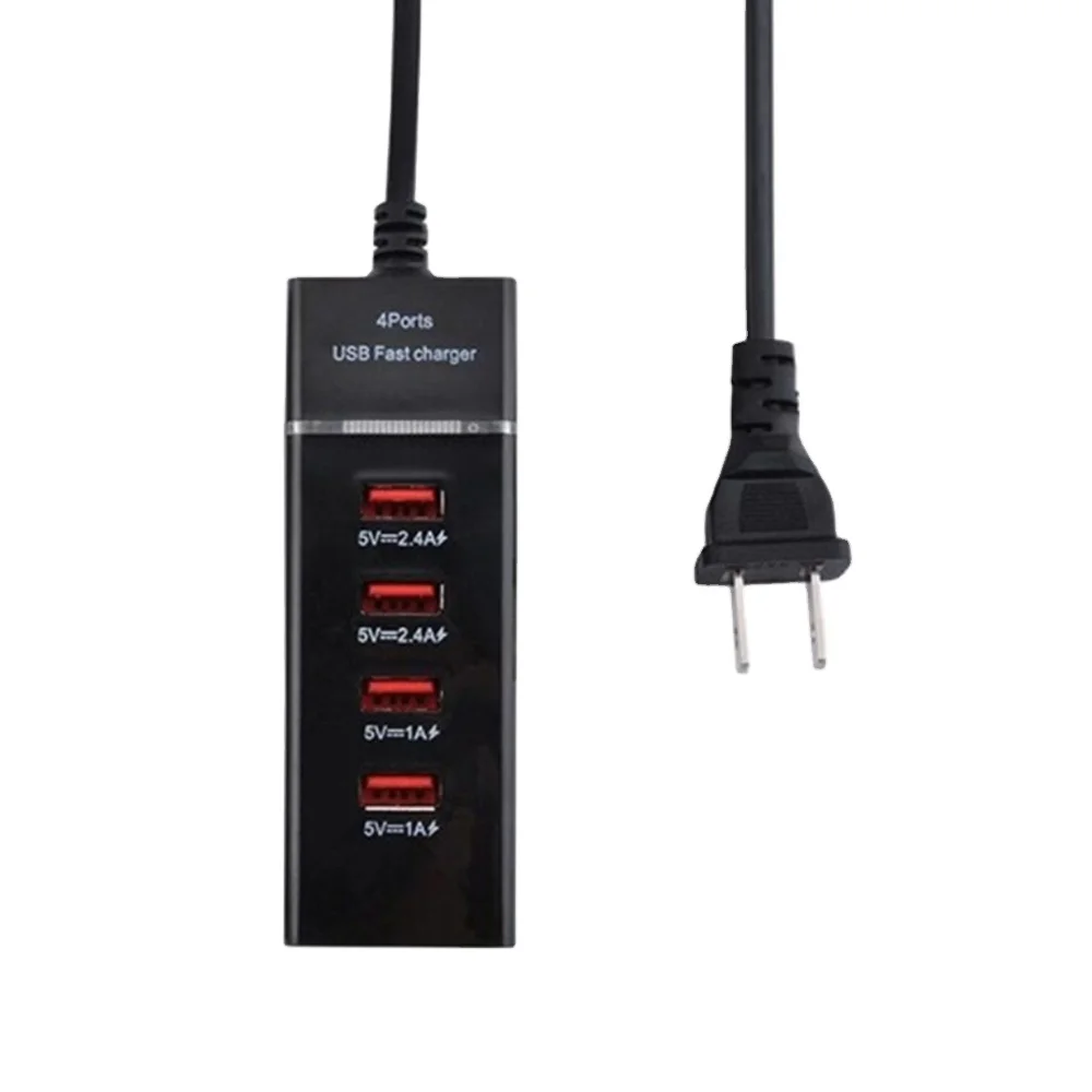 

Universal 4 Port Fast Travel Wall Power Charging Eu Us Plug for Iphone Samsung Car Adapter Super Phone Hot Sale Usb Charger