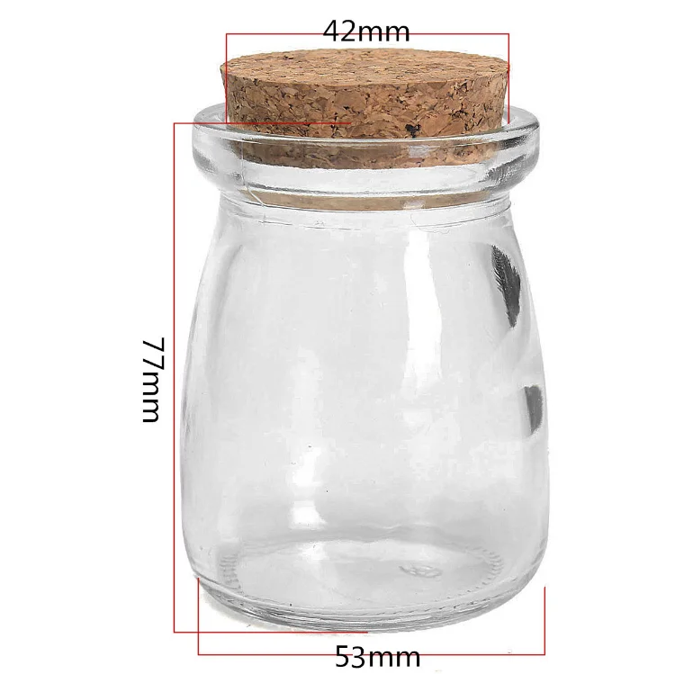 

Mini Small Clear Glass Storage Jars Bottle Vial Container with Cork Stopper