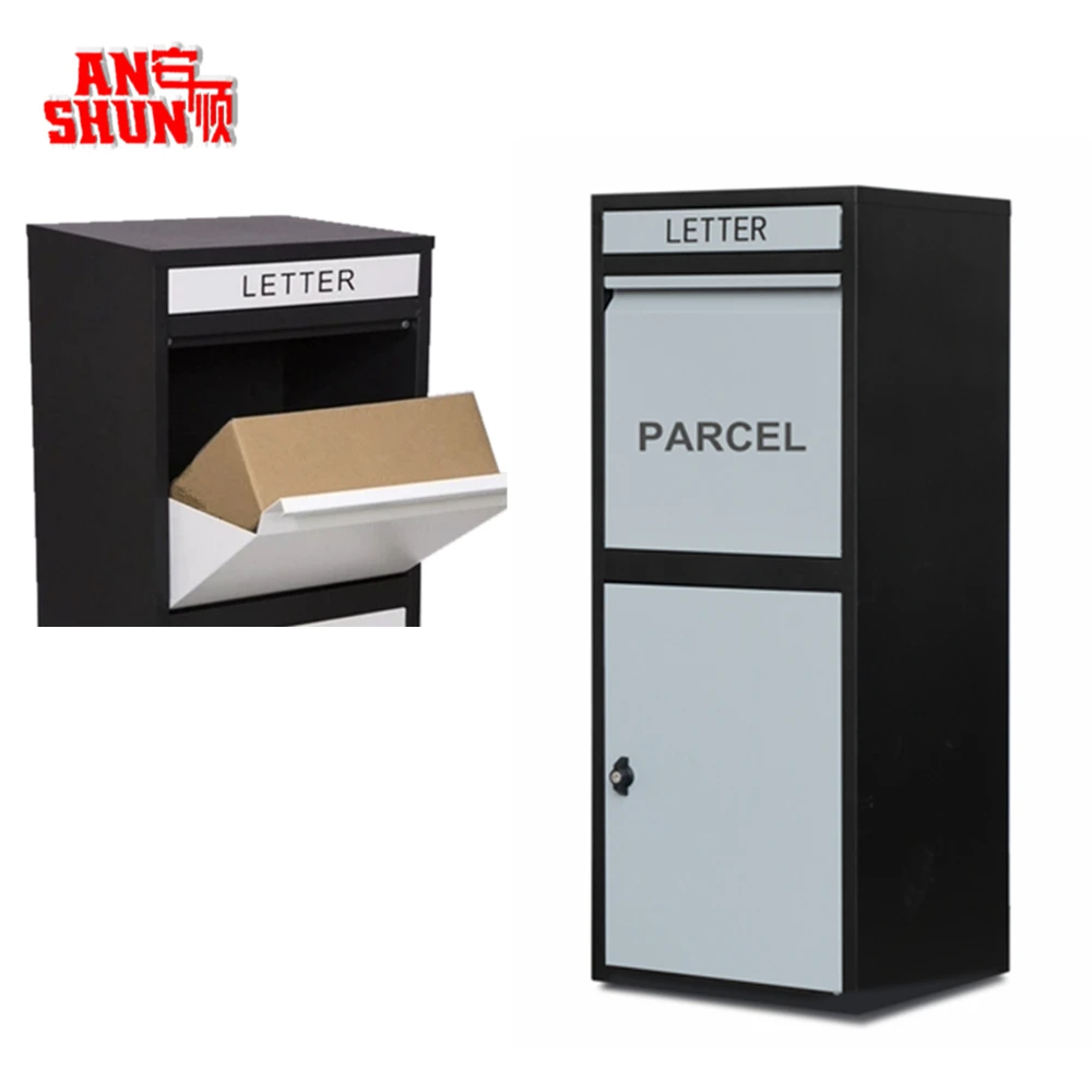 

Residential outdoor parcel drop box for mail and parcel, White, black or customized