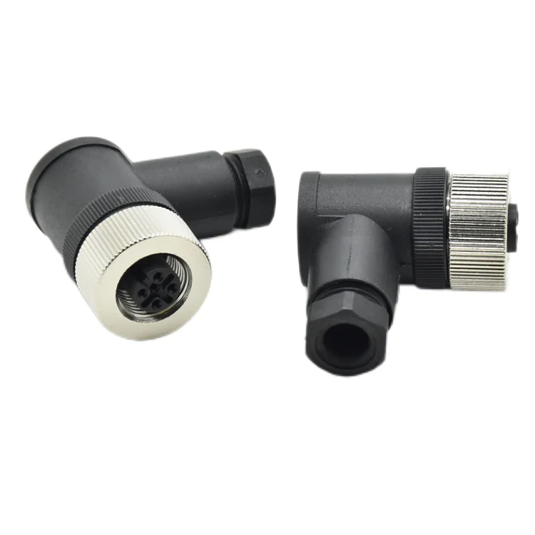 

Female connectors IP67 Circular M12 4 Pin Waterproof A Code Angled Manufacturing Plug Connector