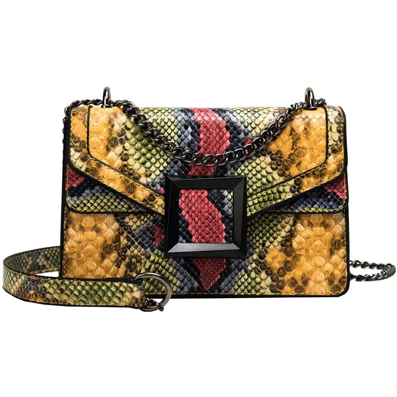 

NEW arrival Snake pattern Purse for ladies Branded Ins Hot Selling High Quality bag, 6 color option