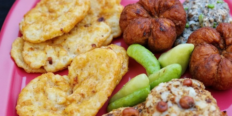 Tropical fruits platter served for breakfast in Brazil.