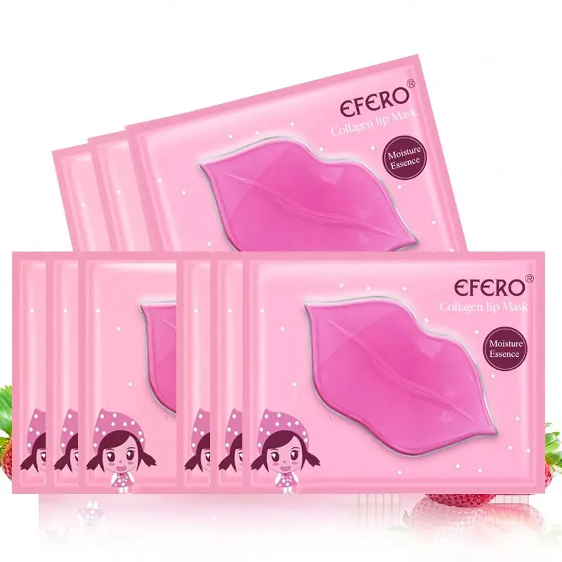 

Wholesale EFERO Moisturizer Lip Mask Sheets Lip Mask Crystal Collagen Lip Mask, Pink