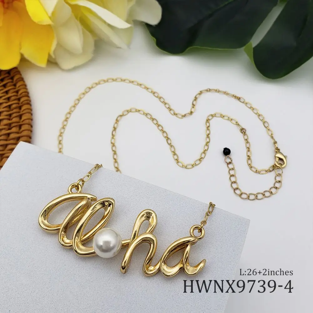 

aloha jewelry letter necklace women name necklace