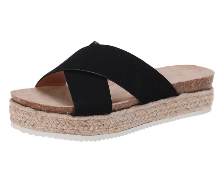 

new model women sandals Platform Denim Strap Jean Slipper dildos for women, As picture show or customized