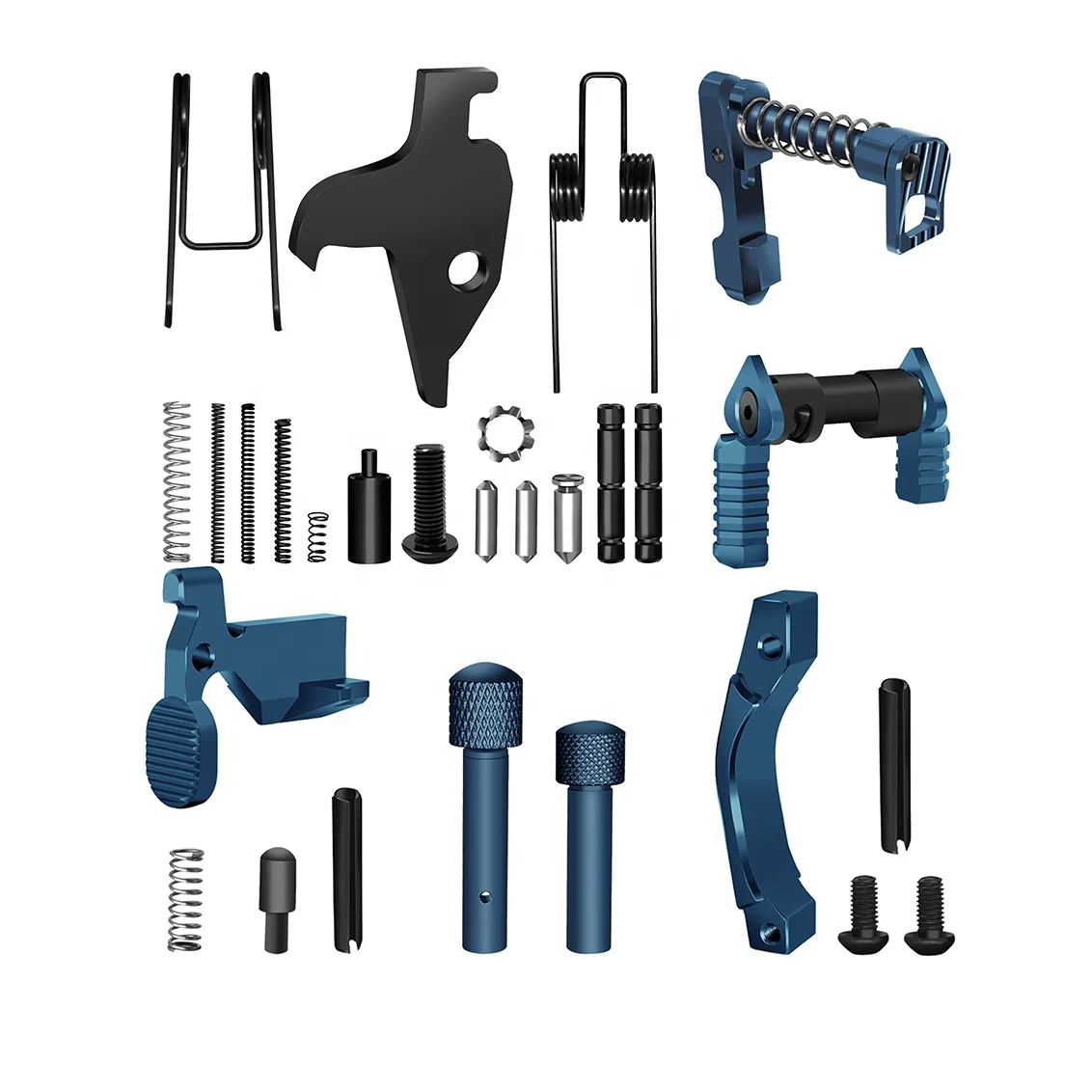

New styles Mil-Spec Enhanced Colors AR15 parts 223 / 5.56 Replacement ar15 lower parts kit - Blue