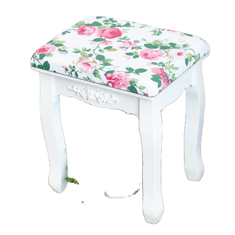 

Wholesale Price Solid Wood Pure Cotton Living Room Furniture Ottoman Stool for Sale