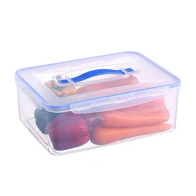 

QS Food Safe Quality Rectangular Dough Box Transparent Clear Plastic Food Container For Vegetable Plastic Fresh-Keeping Boxes