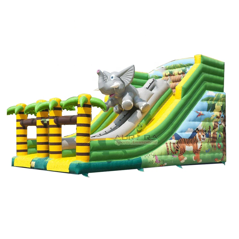 

Commercial inflatable elephant slide inflatable Elephant obstacle slide, Customized