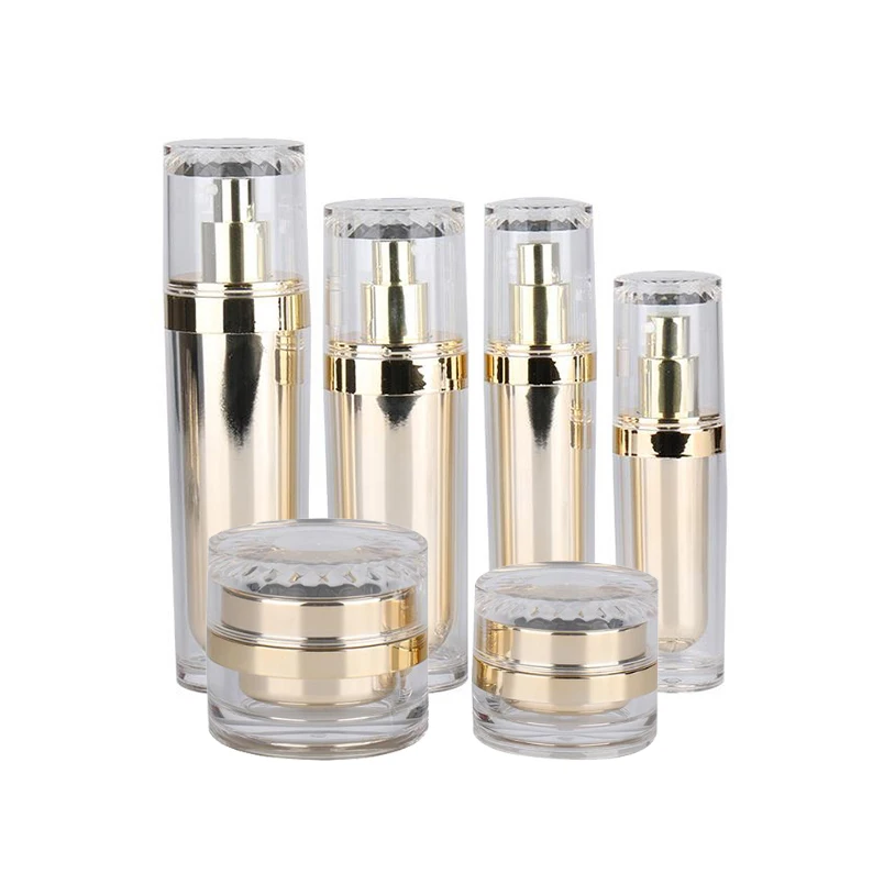
Manufacturers selling cosmetic cans 30g 50g golden transparent packaging cap cream bottle 