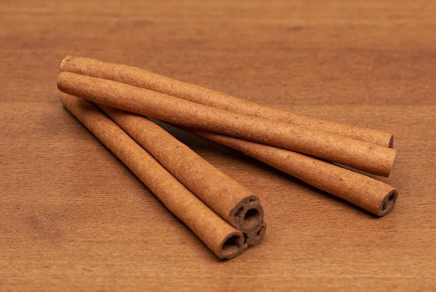 Coffee and tea cups with cinnamon sticks nearby