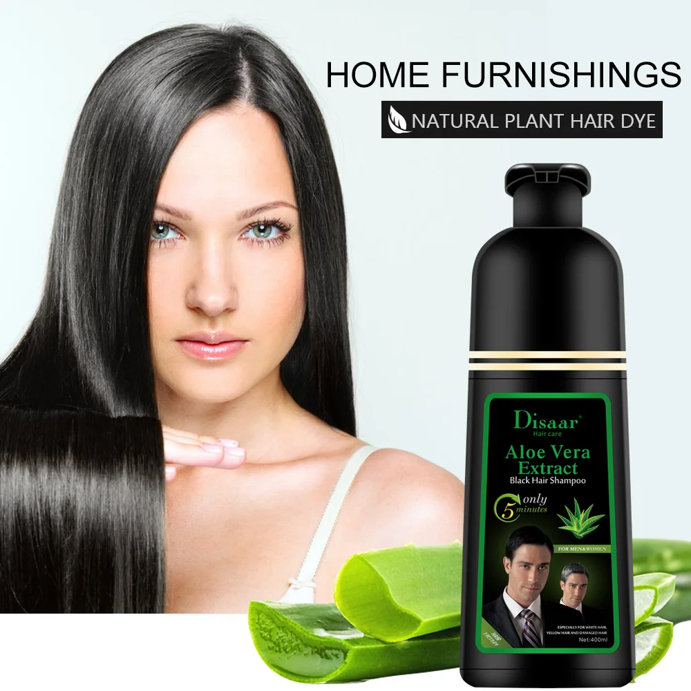 
400ml Wholesale Cover Grey Hair Morocco Argan Oil Fast Magic Black Hair Shampoo For Adults Hair Dye 