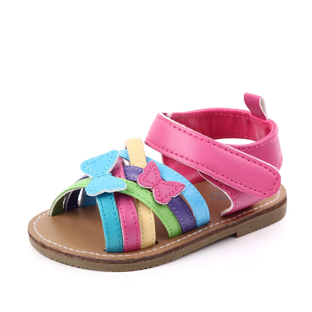 

New arrival baby colorful sandals for girl toddler shoes in summer high quality, Pink/plum