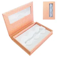 

Private Label Custom Box lash packaging book 3 pairs With Lash Tweezers 3 Pair Eyelashes