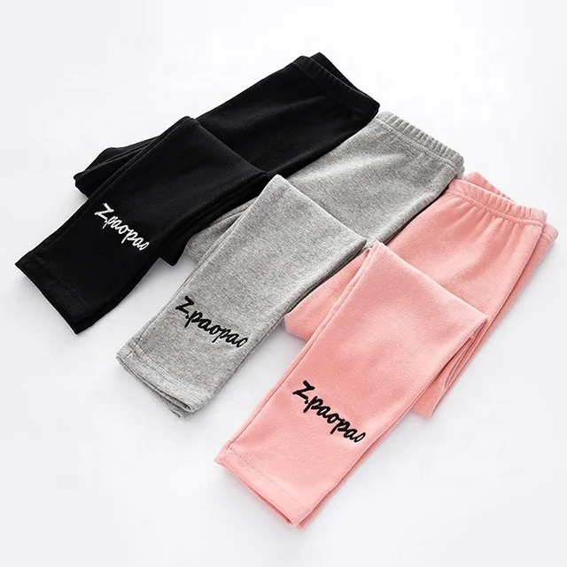 

Wholesale Pure Color Kids Pants 95%Cotton 5% Spandex Girls' Pants Latest Children Pants Trousers High Quality Stretch Leggings, 8 colors