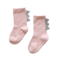 

2019 Autumn/winter new Thick coral thickened Baby Socks dinosaur 3D Baby Socks children 0-1-3 years old