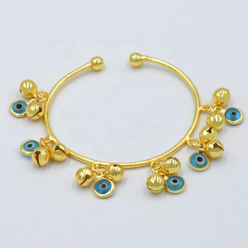 

Fashion hot new 24k gold-plated hanging 6 bells children's bracelet