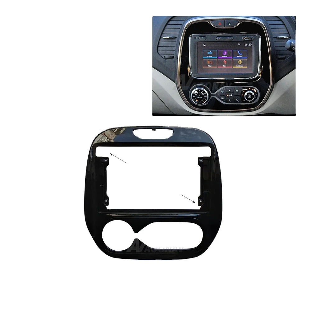 

2din 9 inch Car Radio installation DVD GPS Plastic Fascia Panel frame for RENAULT Captur auto AC 2018 car Dash Mount Kit