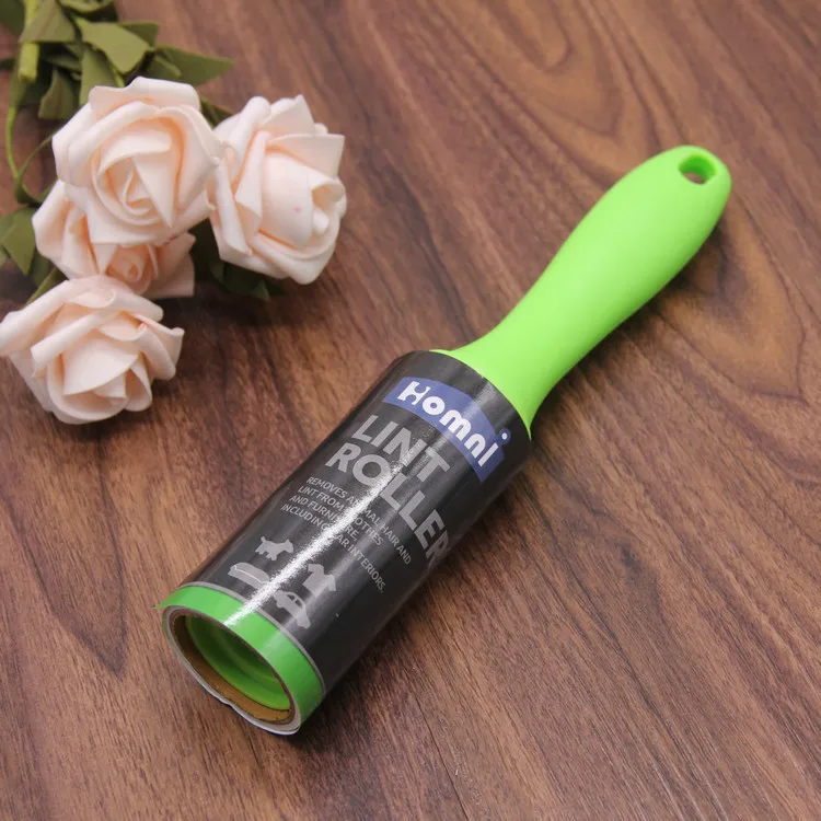 

Customed Thumb Handle Pet Hair Remover Dog Hair Roller lint Roller With 60 Sticky Paper, Green