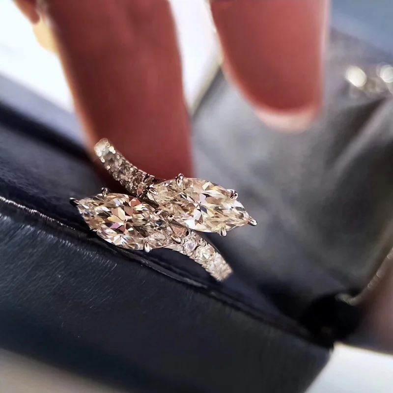 

Fashion Cubic Zircon Luxury Jewelry Promise Bride Wedding Engagement Women's Fine Anniversary Gift, Customized color