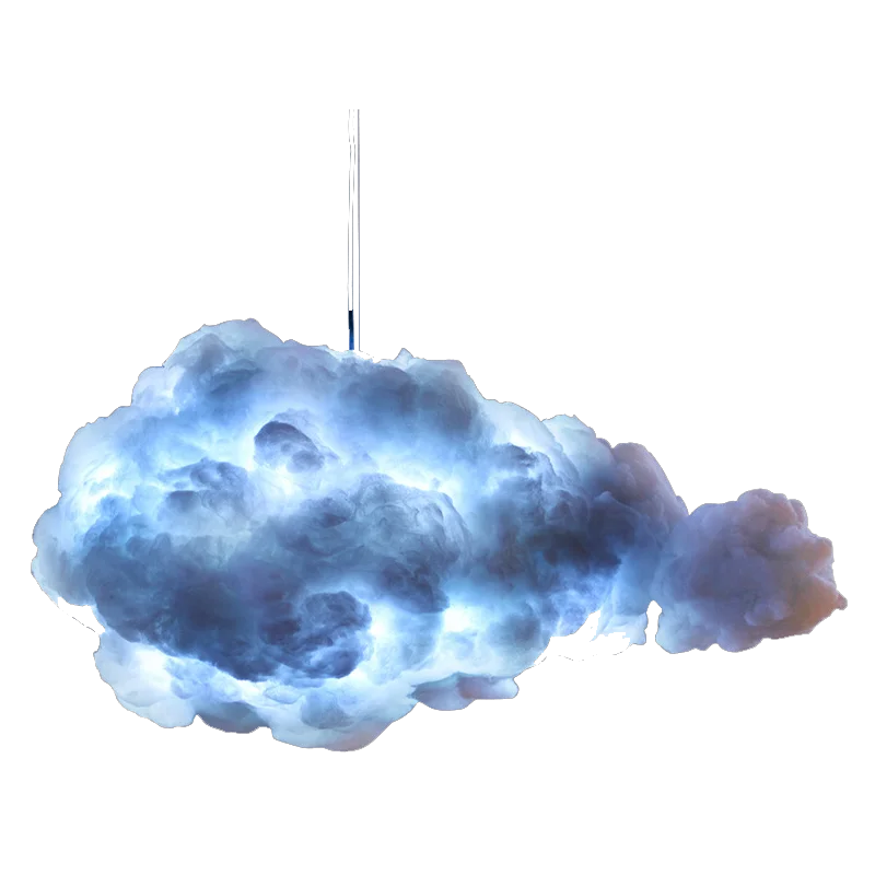 
Private Custom Contemporary New Style Creative Hotel Lobby Large Floating Chandelier Pendant Cloud Lamp 