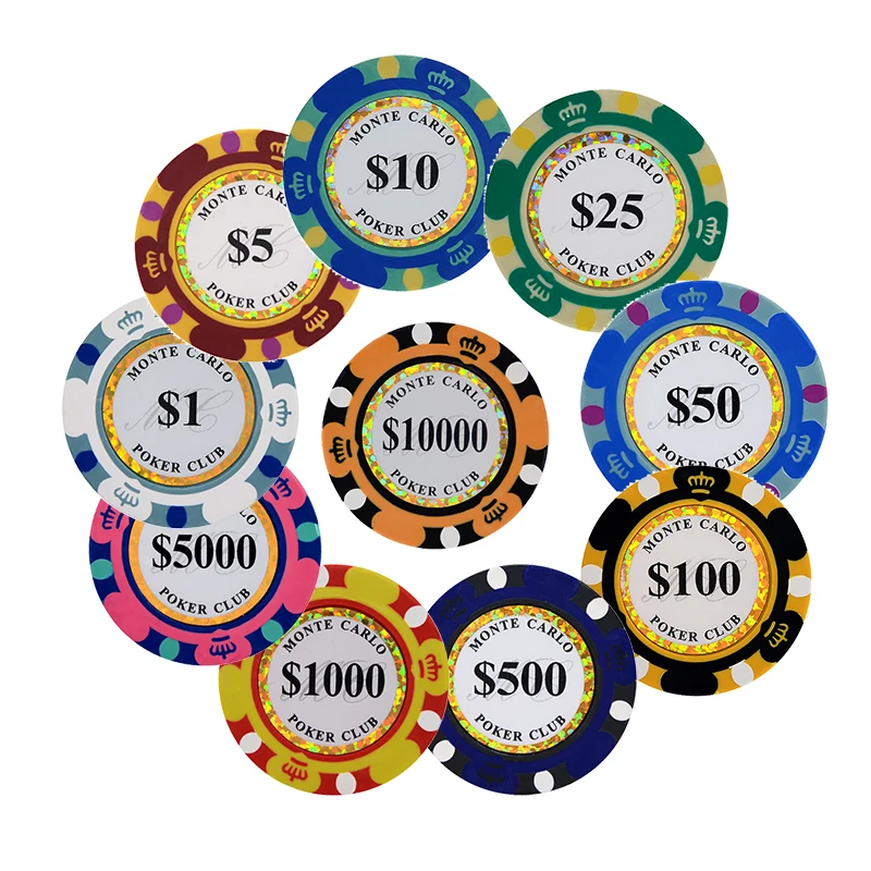 

100 custom casino coin 500 round 14g clay luxury poker set pokerchips monte carlo poker chip, Favorite collocation