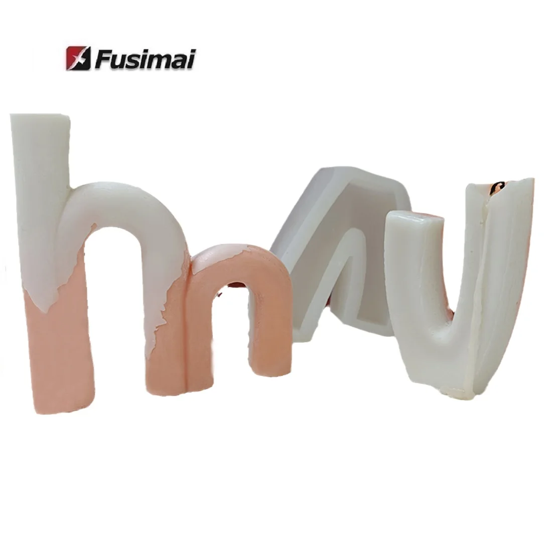 

Fusimai Geometric Scented Candles Mould 3d Geometry U-shaped Arch Candle Silicone Mold, Customized color