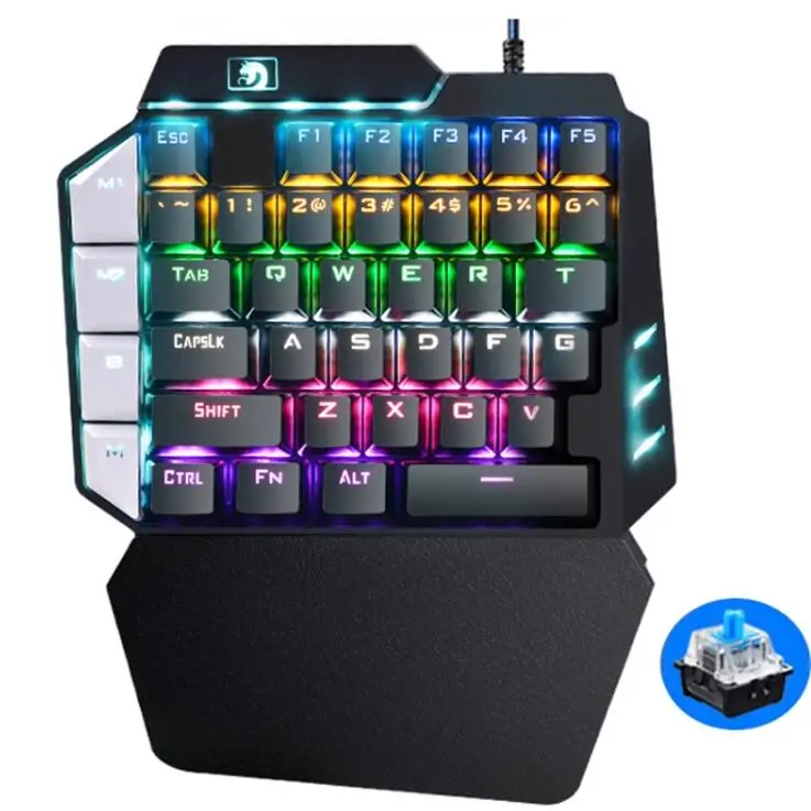 

K109 Gaming Keyboard One-Handed Mechanical Keyboard for PUGB Mobile Game Left-Hand Keyboard PC Laptop Dropshipping, Black