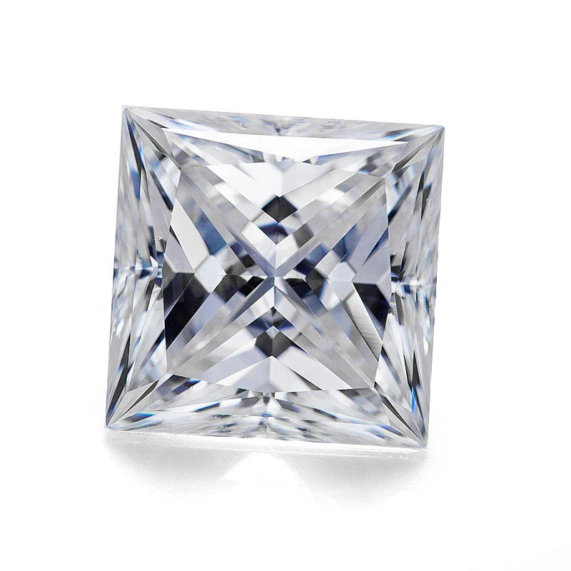 

RINNTIN MSQ01 High Quality EF Color VVS Clarity Princess Cut Loose Moissanite Diamond In Stock, White ef