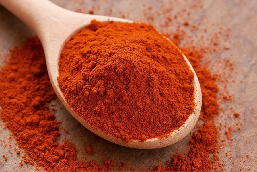 Close-up of dried ancho peppers next to freshly ground ancho chili powder in a mortar and pestle