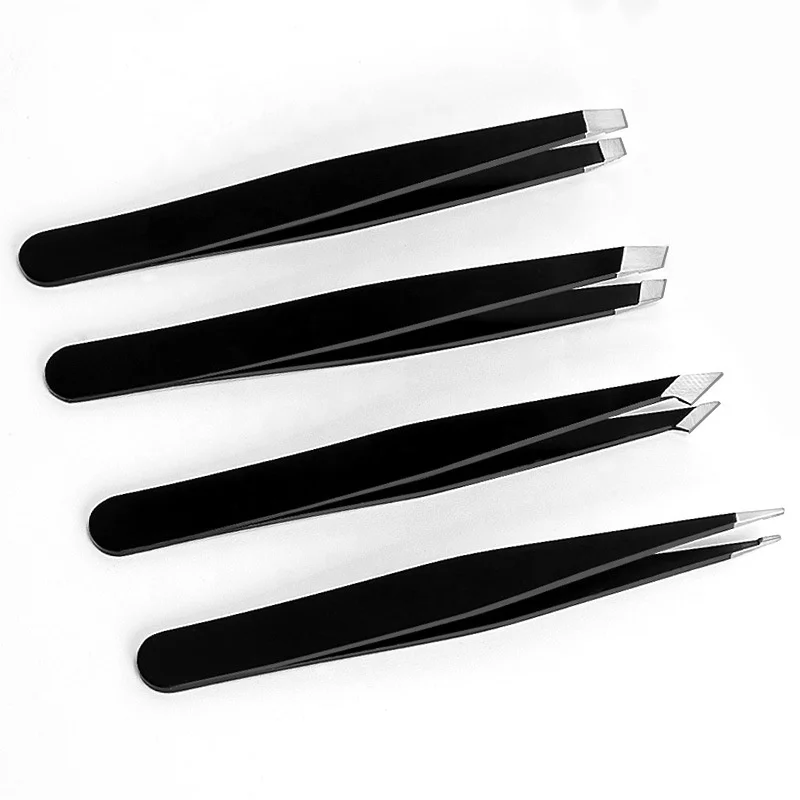 

Wholesale Professional Eyebrow Tweezers Eyelash Extension Different Styles Durable Eyebrow Tweezers, Black