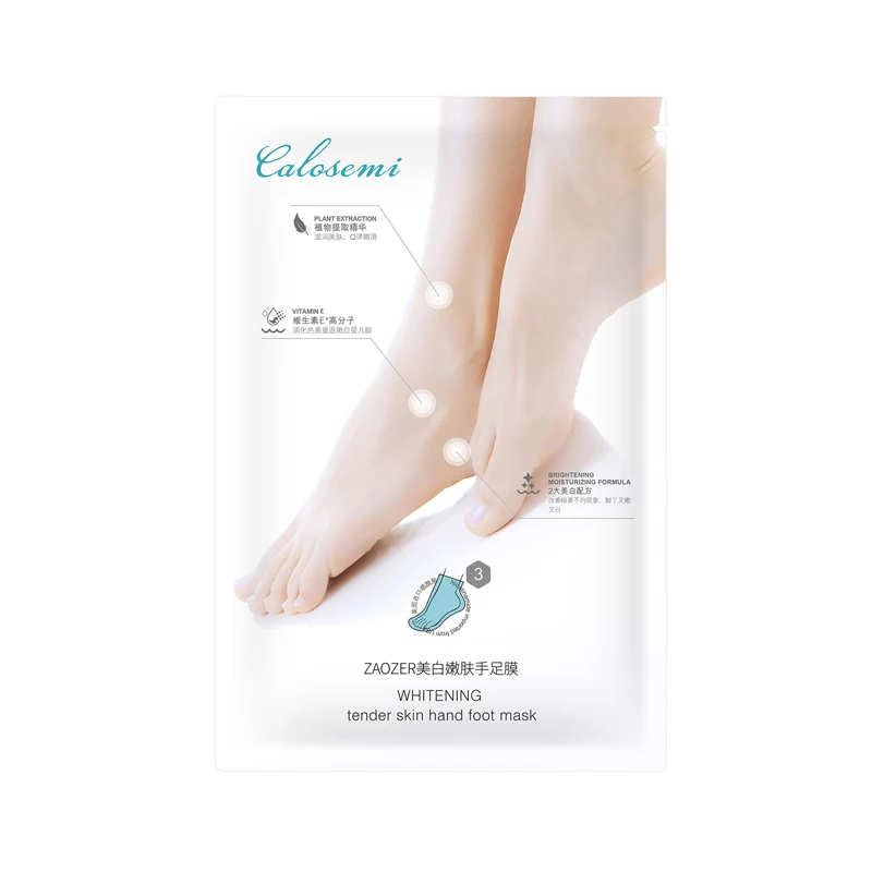 

Wholesale Korean Patent Exfoliating Peeling Moisturizing Foot Care Whitening Foot Mask, White,customized color