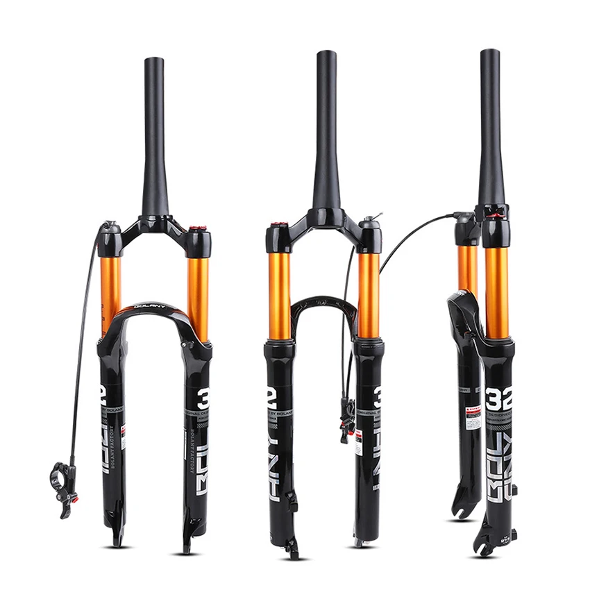 

BOLANY 26"/27.5"/29" Front Fork Bike Manual/Remote Lockout Bicycle Fork 27.5 Suspension