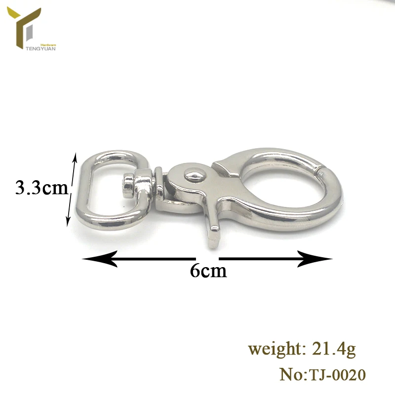 Wholesale High End Handbag/purse Metal Big Snap Hook Accessories Nickel