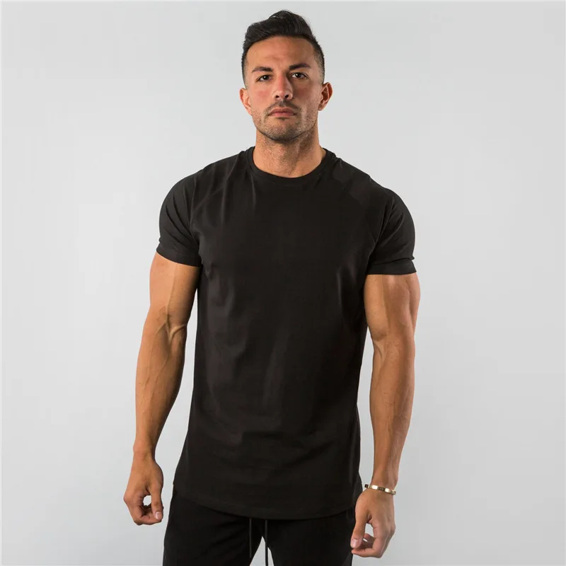 

High quality men's polyester fitness sweat plain t shirt Custom logo round neck oversized gym sport shirts for men, As picture show