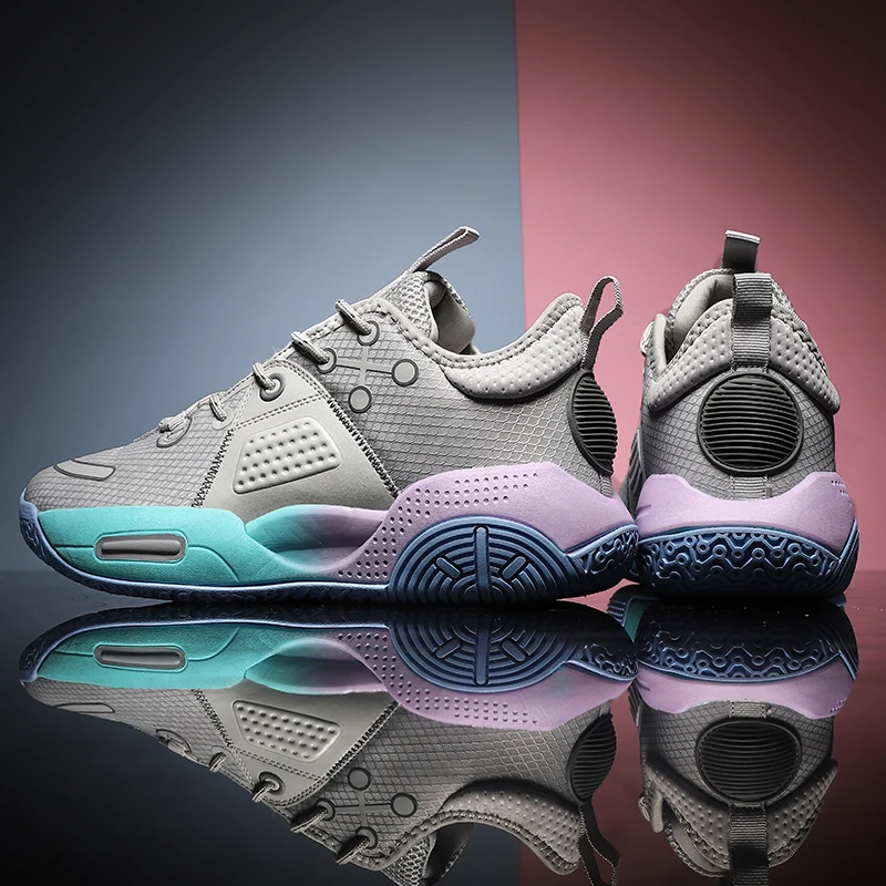 

Manufacture OEM Breathable Knit Low Top Boys Basketball Shoes For Men