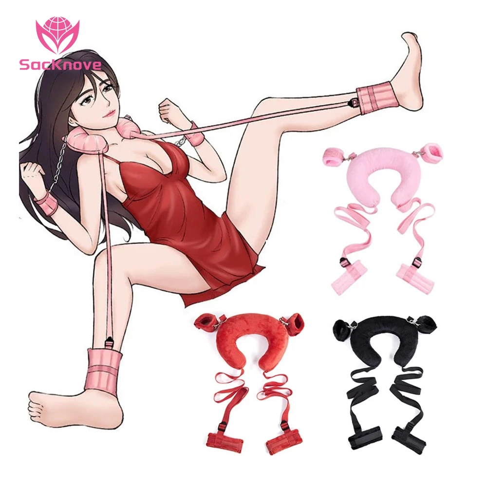 

SacKnove Female Body Sm Leg Splitting Toy Fetish Slave Handcuffs Ankle Cuffs Sex Pillow Positions For Adult Couples Bondage