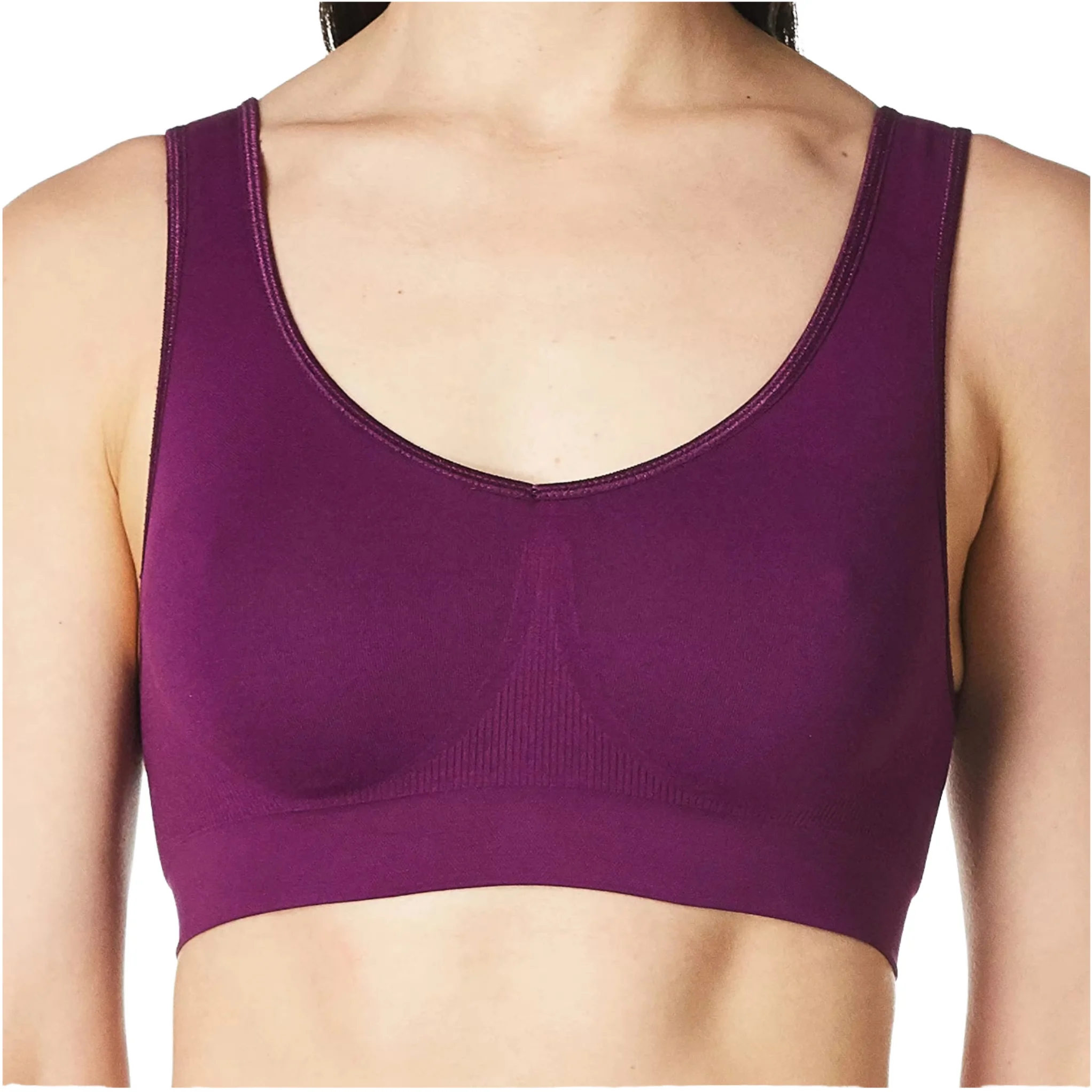 中等支撑Spandex Nylon Blend Sports Bra