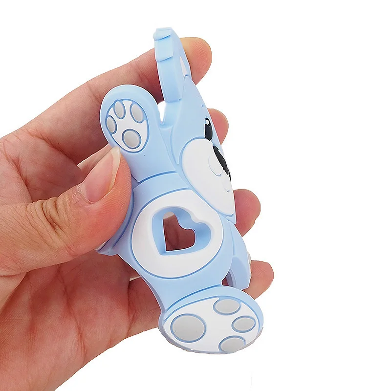 
Free Sample Cute China Manufacturer Direct Sell Soft Infant Babies Toys Silicone Bear Teethings 