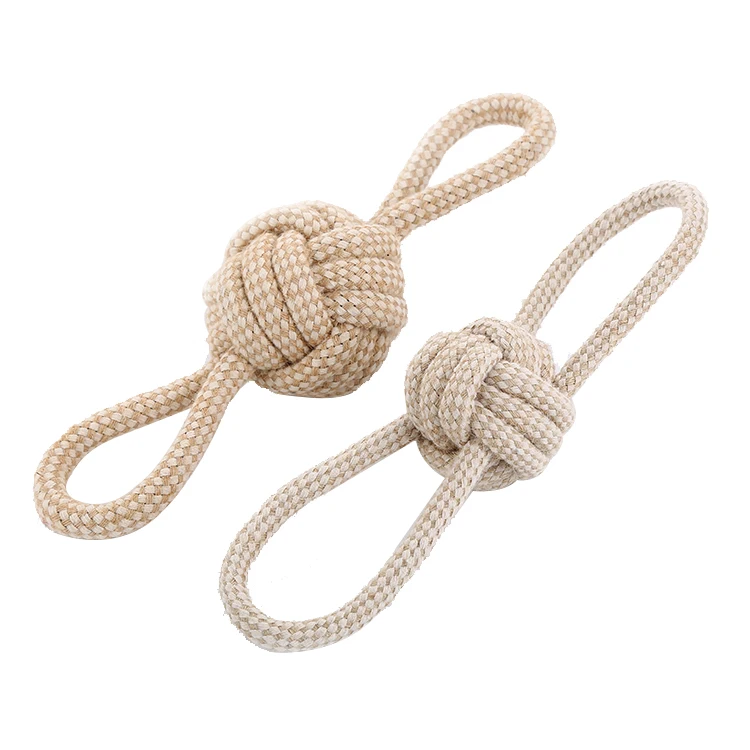 

wholesale figure 8 cotton braided ball pet dog toy