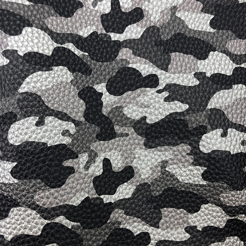 
Recycled Embossed Matte Camouflage Synthetic Artificial Pvc Pu Leather Fabric Material For Sofa 