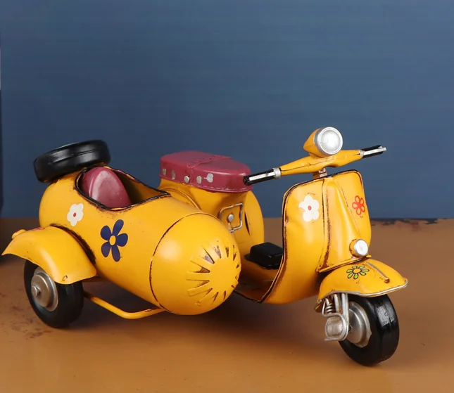 

Scale Metal Crafts For Decoration Antique Decorative Iron Motorcycle Model Retro, Custom color